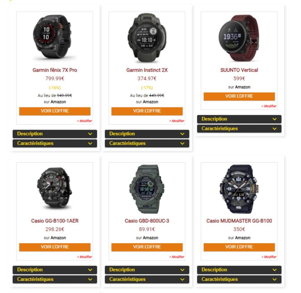 page montres militaires connectees