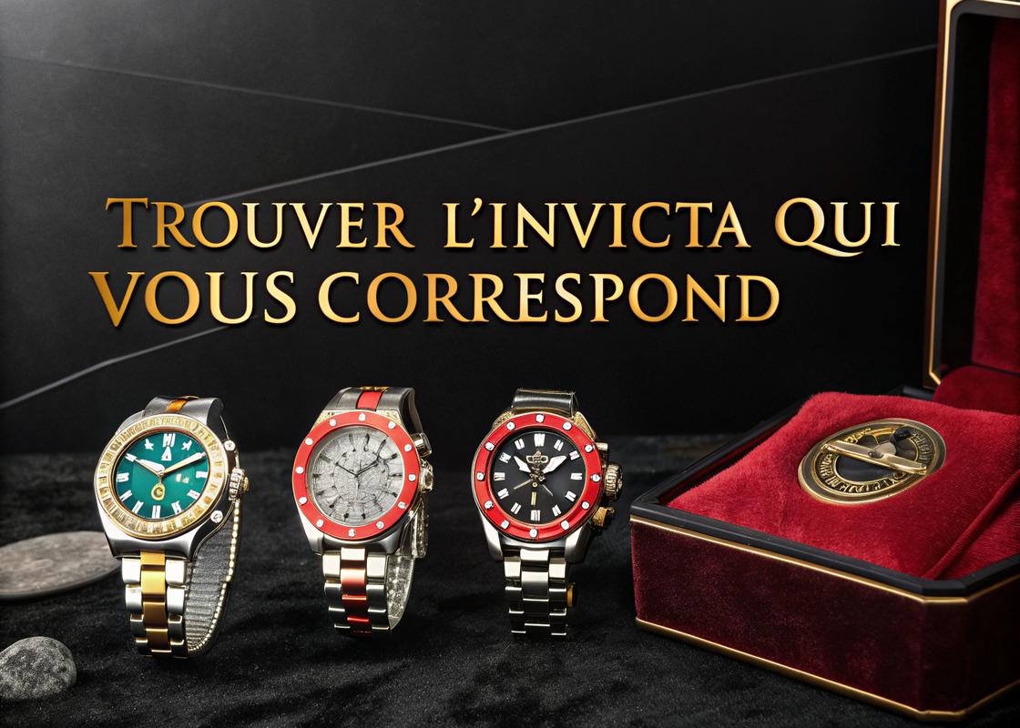 Montage artistique mettant en vedette divers modèles de montres Invicta, notamment les collections Pro Diver, Grand Diver et Speedway sur un fond en velours noir avec des reflets audacieux et des angles dramatiques.
