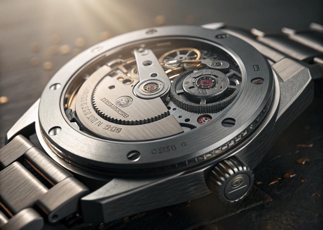 Mécanisme détaillé du mouvement automatique Seiko NH35A de montre Invicta, mettant en avant ses textures de métal brossé et engrenages en mouvement, sous un éclairage cinématique.